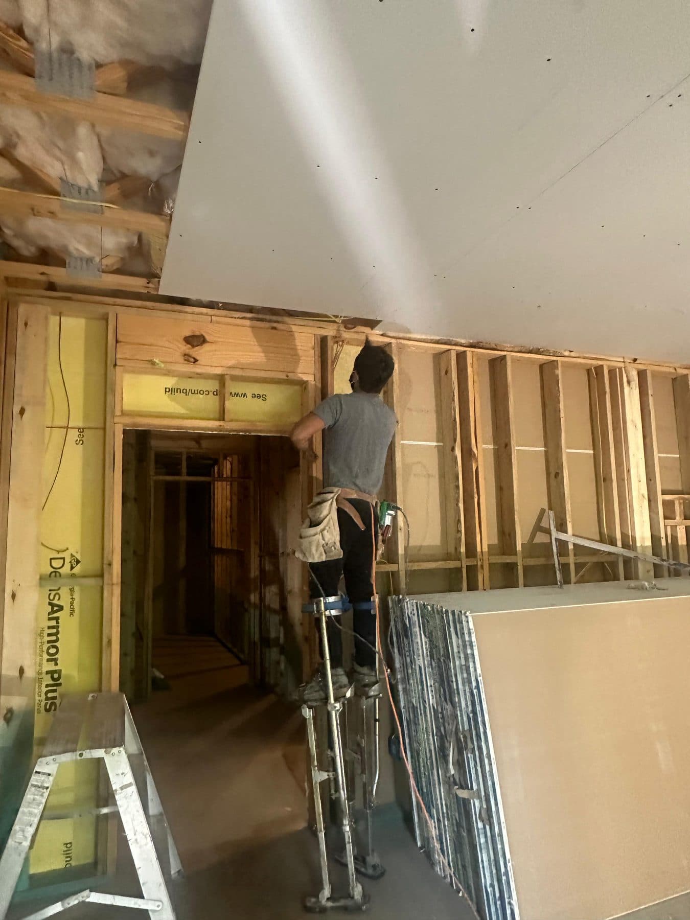 Framing crew working on a renovation